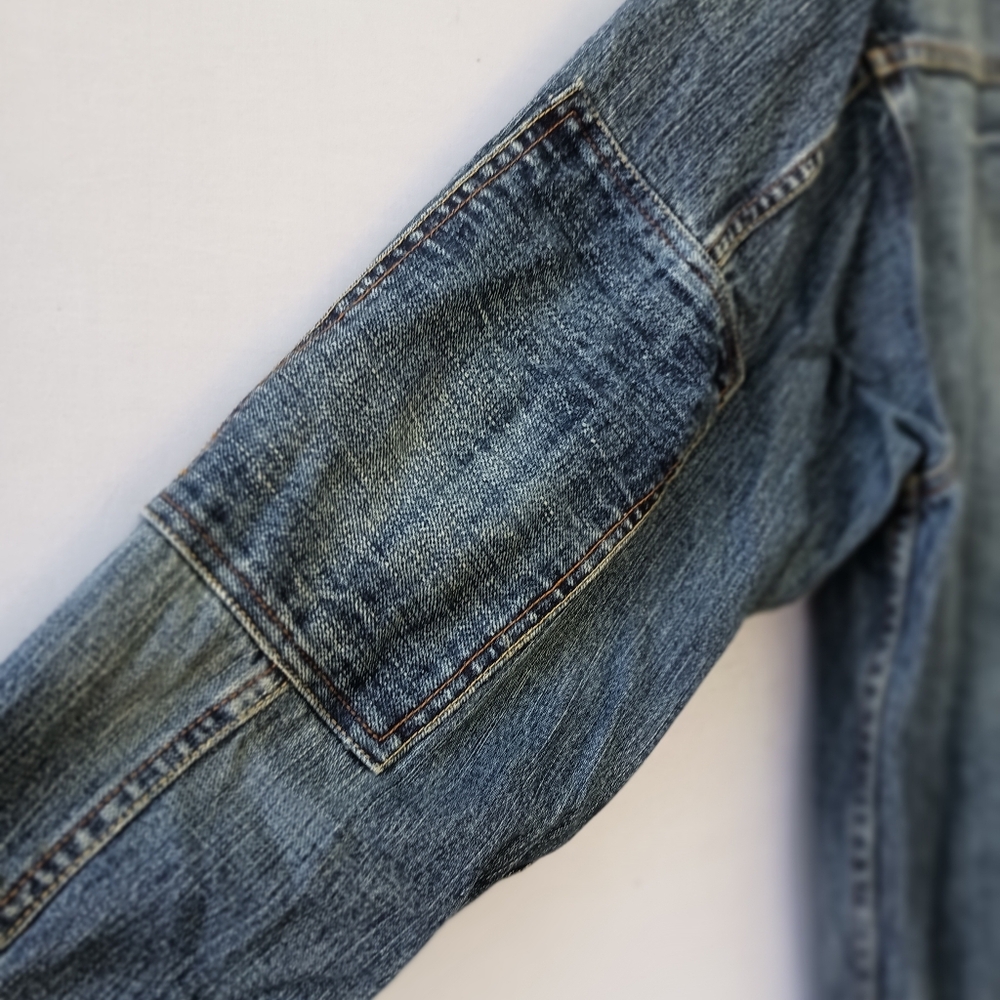 Meoshe West Indies 27 blue denim jean jacket size XL - Picture 3 of 7
